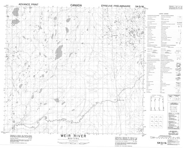 Weir River Topographic Paper Map 054D16 at 1:50,000 scale