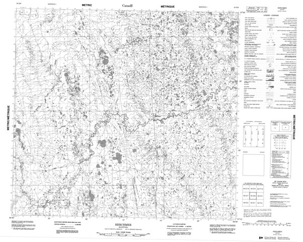 Herchmer Topographic Paper Map 054E08 at 1:50,000 scale