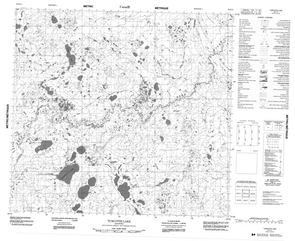 Turcotte Lake Topographic Paper Map 054E10 at 1:50,000 scale