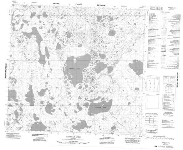 Gresham Lake Topographic Paper Map 054E13 at 1:50,000 scale