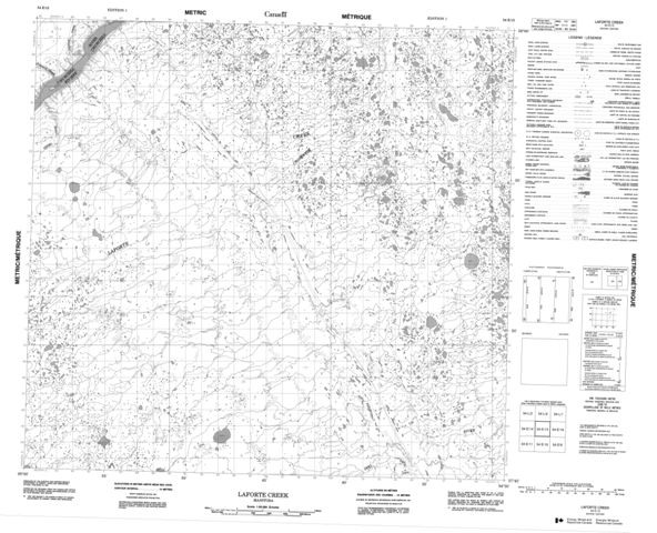 Laforte Creek Topographic Paper Map 054E15 at 1:50,000 scale