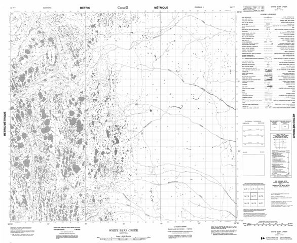 White Bear Creek Topographic Paper Map 054F07 at 1:50,000 scale