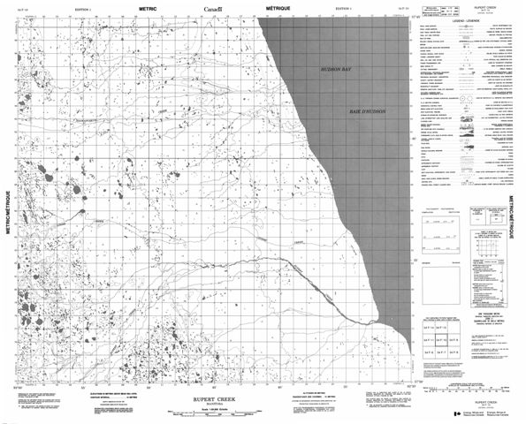 Rupert Creek Topographic Paper Map 054F10 at 1:50,000 scale