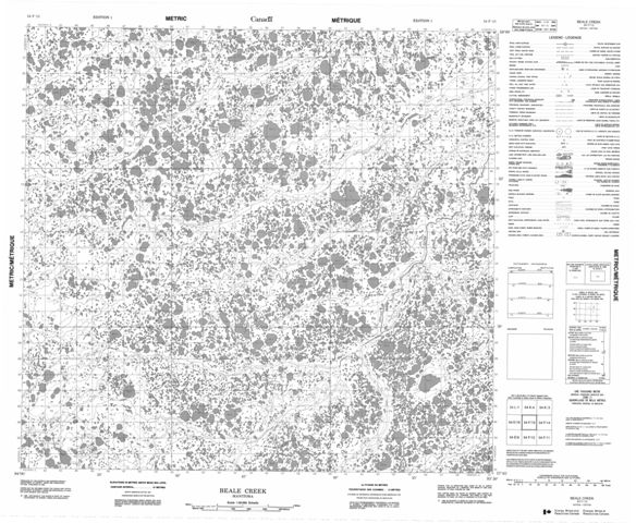 Beale Creek Topographic Paper Map 054F13 at 1:50,000 scale
