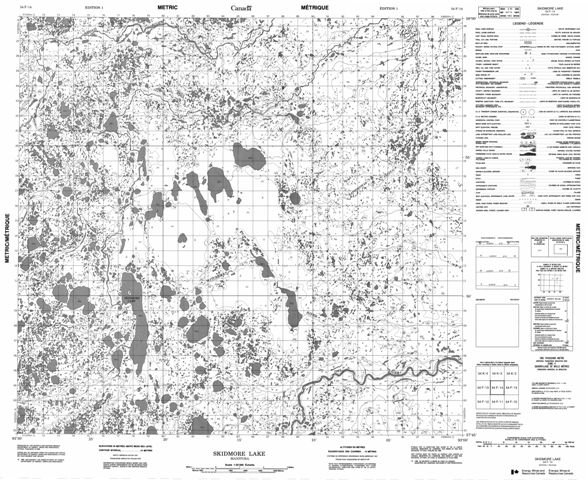 Skidmore Lake Topographic Paper Map 054F14 at 1:50,000 scale