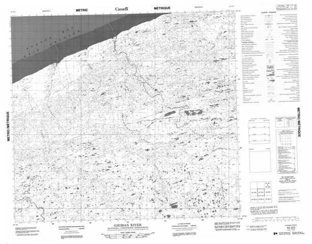Ghiman River Topographic Paper Map 054G03 at 1:50,000 scale