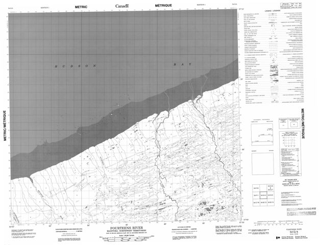 Fourteens River Topographic Paper Map 054G04 at 1:50,000 scale