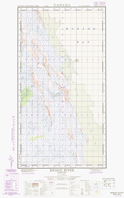 Broad River Topographic Paper Map 054K02W at 1:50,000 scale