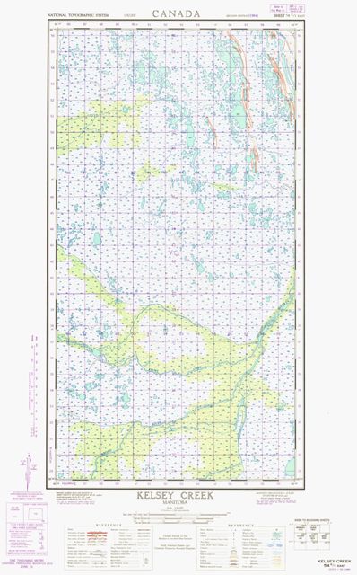 Kelsey Creek Topographic Paper Map 054K03E at 1:50,000 scale