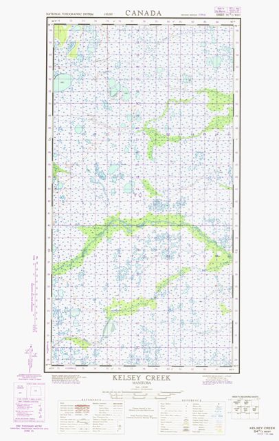 Kelsey Creek Topographic Paper Map 054K03W at 1:50,000 scale