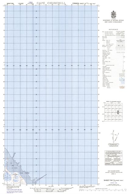 Cape Churchill Topographic Paper Map 054K14E at 1:50,000 scale
