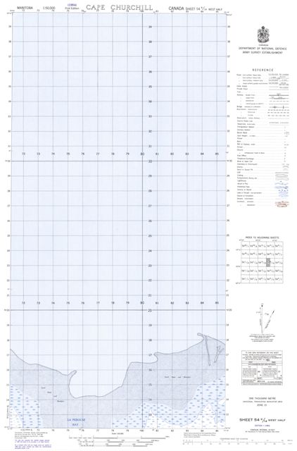 Cape Churchill Topographic Paper Map 054K14W at 1:50,000 scale