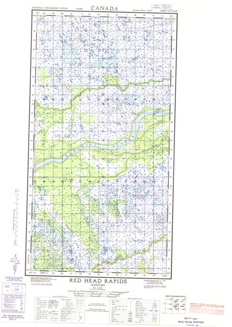 Red Head Rapids Topographic Paper Map 054L02E at 1:50,000 scale