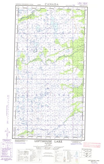 Lofthouse Lake Topographic Paper Map 054L07E at 1:50,000 scale