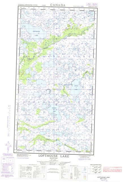 Lofthouse Lake Topographic Paper Map 054L07W at 1:50,000 scale