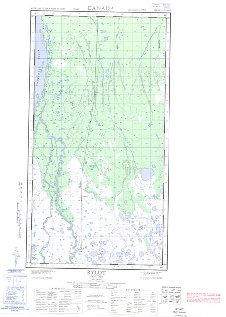 Bylot Topographic Paper Map 054L08E at 1:50,000 scale