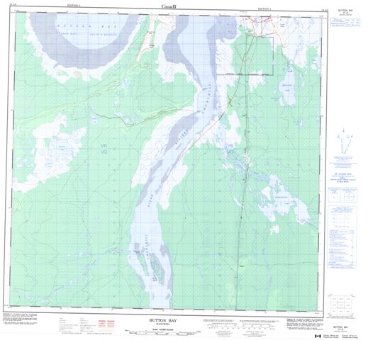 Button Bay Topographic Paper Map 054L09 at 1:50,000 scale