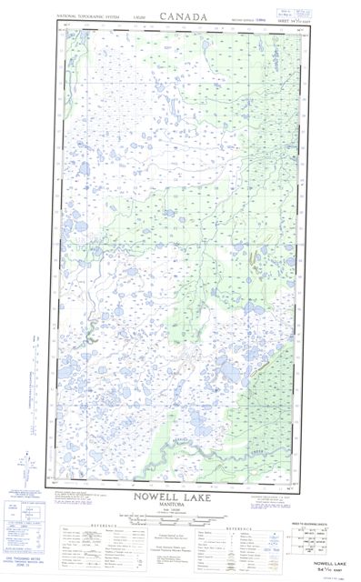 Nowell Lake Topographic Paper Map 054L10E at 1:50,000 scale
