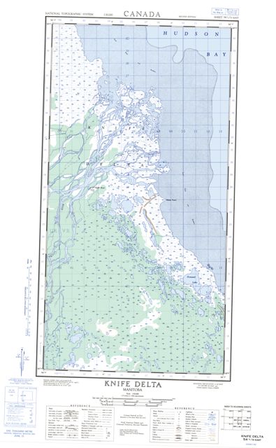 Knife Delta Topographic Paper Map 054L15E at 1:50,000 scale