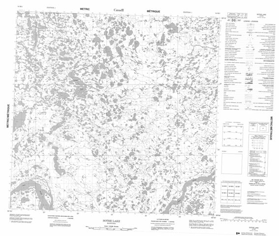 Sothe Lake Topographic Paper Map 054M03 at 1:50,000 scale