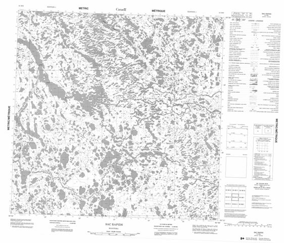 Sac Rapids Topographic Paper Map 054M06 at 1:50,000 scale