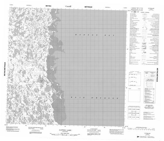 Catton Lake Topographic Paper Map 054M10 at 1:50,000 scale