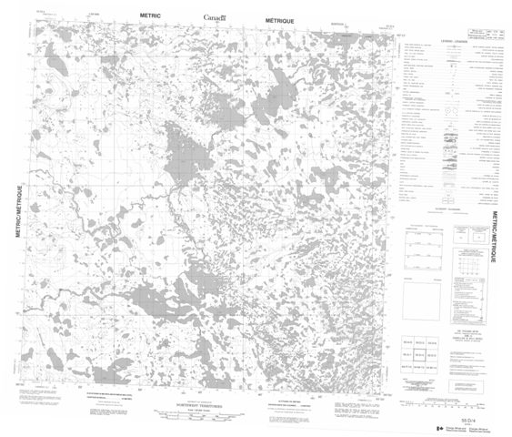 No Title Topographic Paper Map 055D04 at 1:50,000 scale