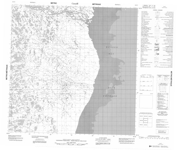 No Title Topographic Paper Map 055D07 at 1:50,000 scale