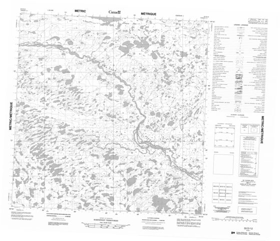 No Title Topographic Paper Map 055D12 at 1:50,000 scale