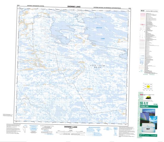 Dionne Lake Topographic Paper Map 055E02 at 1:50,000 scale