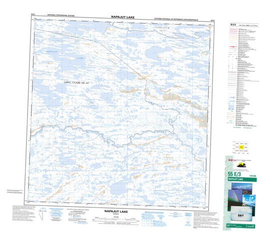 Napajut Lake Topographic Paper Map 055E03 at 1:50,000 scale