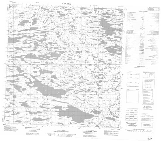 No Title Topographic Paper Map 055E04 at 1:50,000 scale