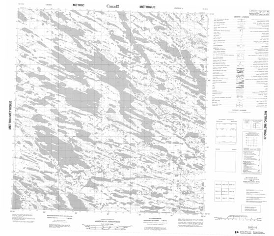 No Title Topographic Paper Map 055E10 at 1:50,000 scale