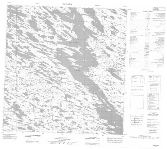 No Title Topographic Paper Map 055E11 at 1:50,000 scale