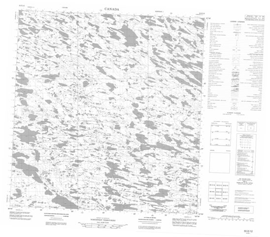 No Title Topographic Paper Map 055E12 at 1:50,000 scale