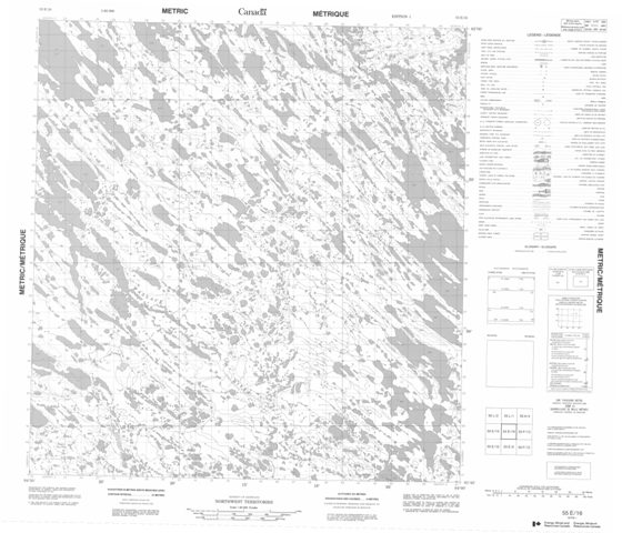 No Title Topographic Paper Map 055E16 at 1:50,000 scale