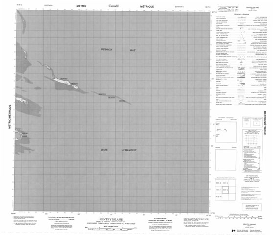 Sentry Island Topographic Paper Map 055F04 at 1:50,000 scale