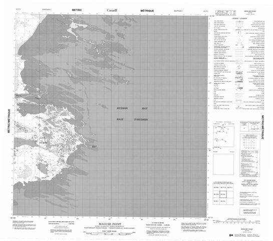 Maguse Point Topographic Paper Map 055F05 at 1:50,000 scale