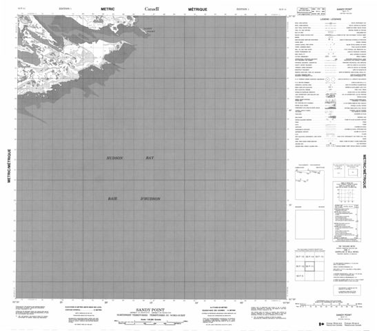 Sandy Point Topographic Paper Map 055F11 at 1:50,000 scale