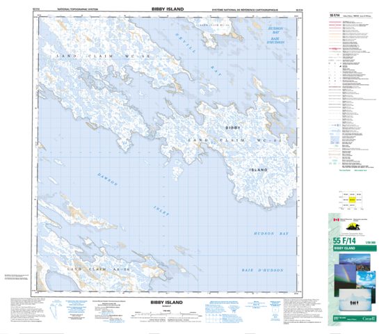 Bibby Island Topographic Paper Map 055F14 at 1:50,000 scale