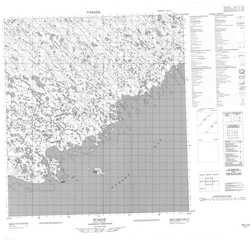 Scarab Topographic Paper Map 055J14 at 1:50,000 scale