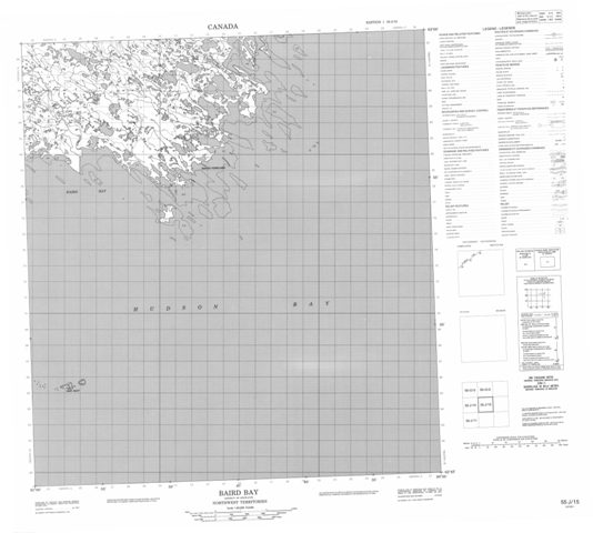 Baird Bay Topographic Paper Map 055J15 at 1:50,000 scale
