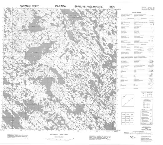 No Title Topographic Paper Map 055K04 at 1:50,000 scale