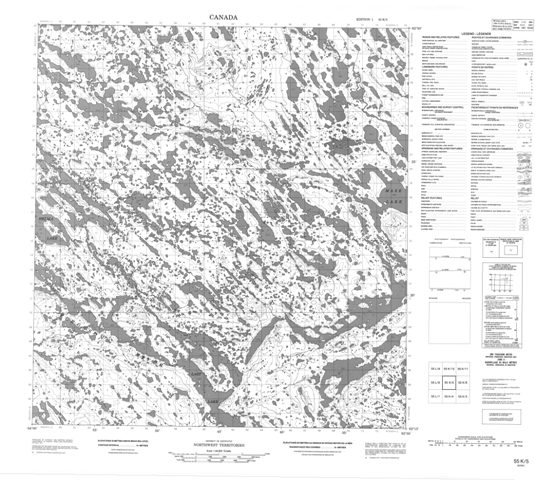 No Title Topographic Paper Map 055K05 at 1:50,000 scale