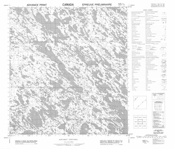No Title Topographic Paper Map 055K10 at 1:50,000 scale