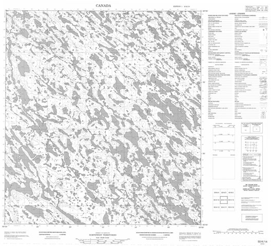 No Title Topographic Paper Map 055K14 at 1:50,000 scale