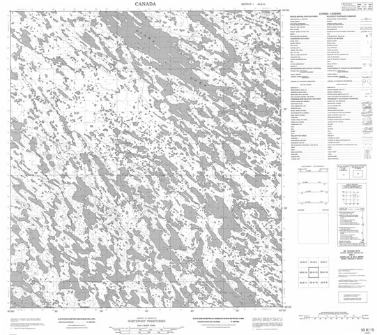 No Title Topographic Paper Map 055K15 at 1:50,000 scale