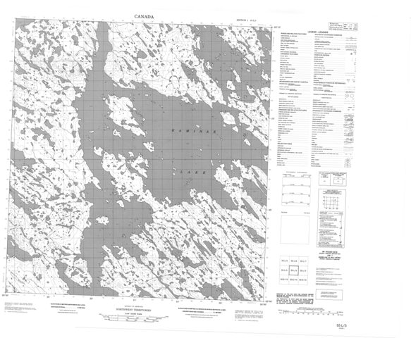 No Title Topographic Paper Map 055L03 at 1:50,000 scale