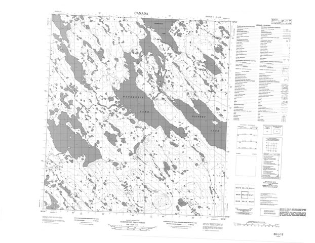 No Title Topographic Paper Map 055L12 at 1:50,000 scale