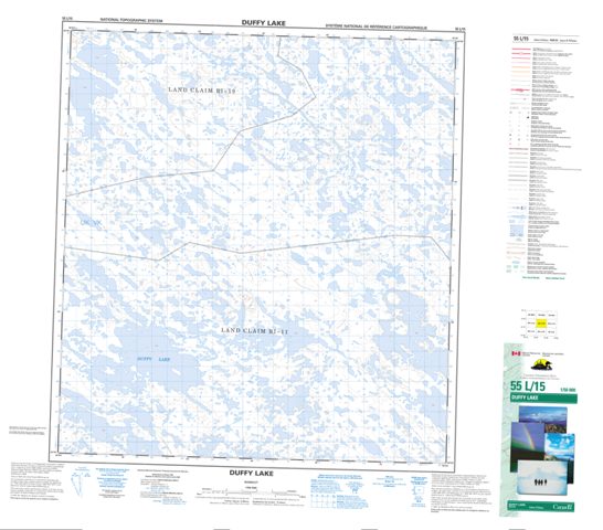 Duffy Lake Topographic Paper Map 055L15 at 1:50,000 scale